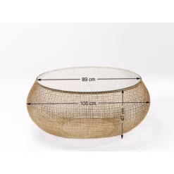 Discount Couchtisch Cesta Gold Tische