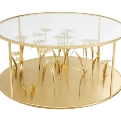 Discount Couchtisch Flower Meadow Gold O80 Tische