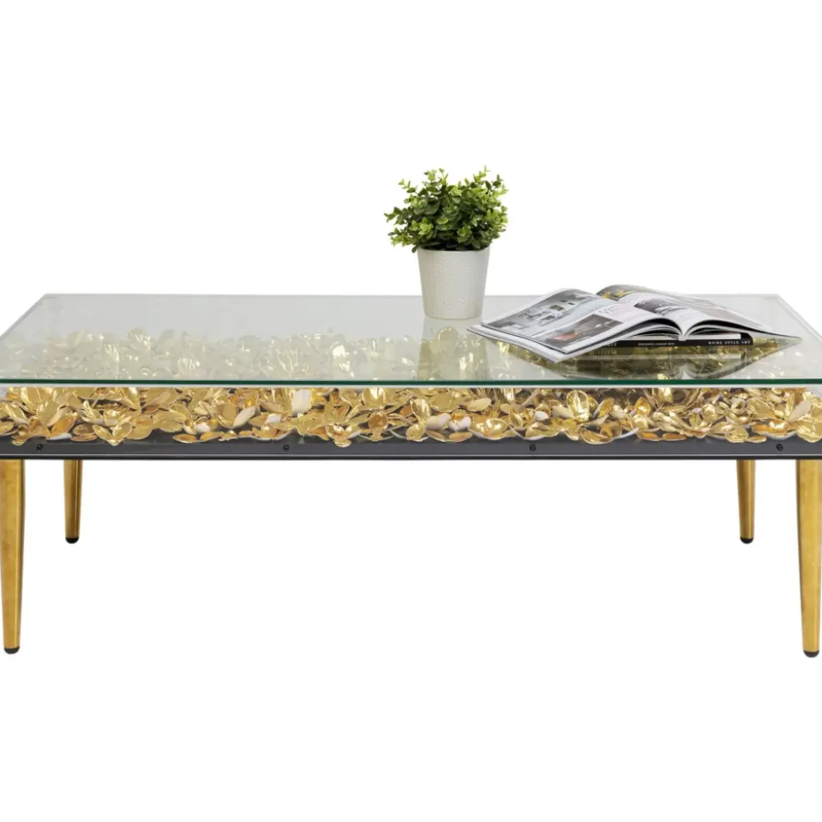 Hot Couchtisch Gold Flowers 120X60 Tische