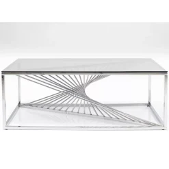 New Couchtisch Laser Silber Klarglas 120X60 Tische