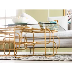 Outlet Couchtisch Meander Gold 140X80Cm Tische