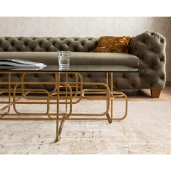 Outlet Couchtisch Meander Gold 140X80Cm Tische