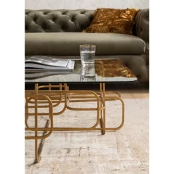 Outlet Couchtisch Meander Gold 140X80Cm Tische