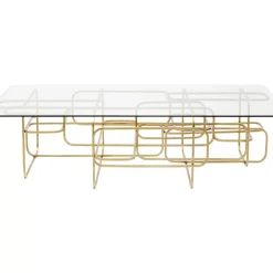 Outlet Couchtisch Meander Gold 140X80Cm Tische