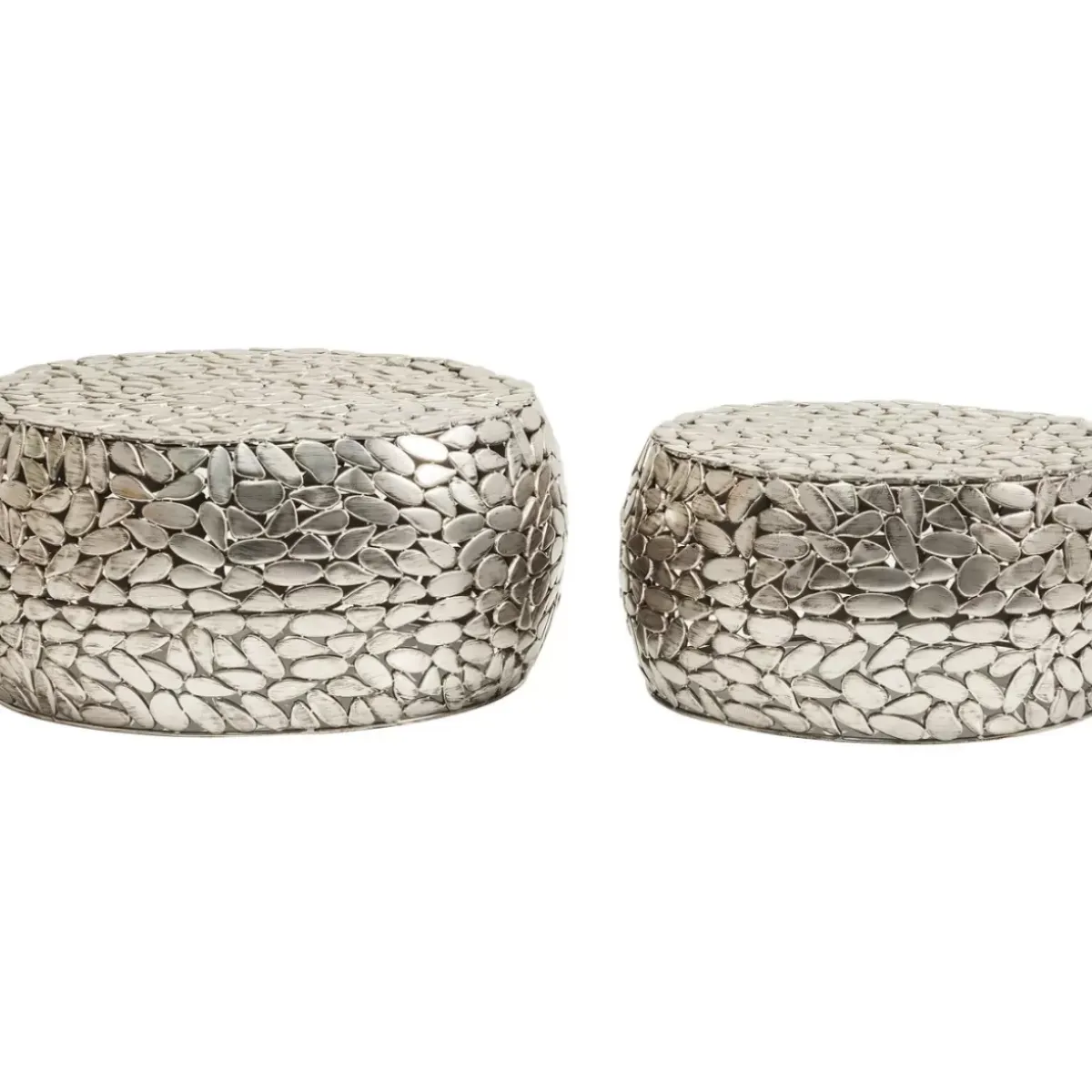 Discount Couchtisch Pebbles Deluxe Silber (2/Set) Tische