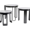 Outlet Couchtisch Perelli Schwarz (3/Set) Tische