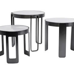 Outlet Couchtisch Perelli Schwarz (3/Set) Tische