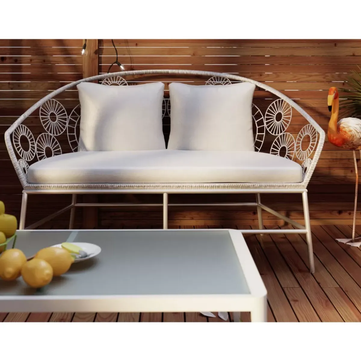 Clearance Couchtisch Tiki Weiss Outdoormöbel