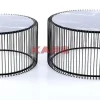 Couchtisch Wire Glas Marble Schwarz (2/Set) Tische