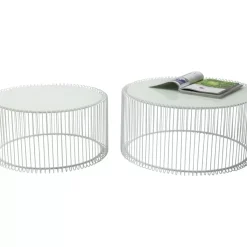 Hot Couchtisch Wire White (2/Set) Tische