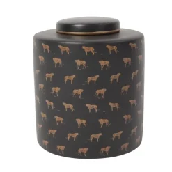 Sale Deckelvase Leoparden Vasen