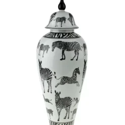 Discount Deckelvase Zebra Gr 23X60 Vasen