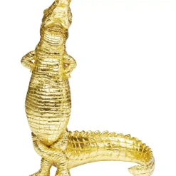 Outlet Deko Figur Alligator Gold 39Cm Deko & Geschenkartikel
