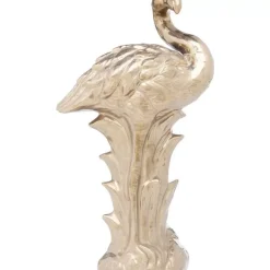 New Deko Figur Flamingo Front Gold Deko & Geschenkartikel