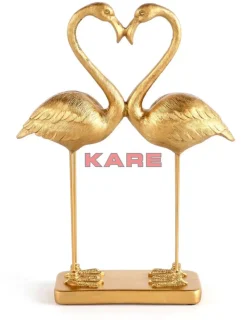 Hot Deko Figur Flamingo Love Gold 39Cm Deko & Geschenkartikel