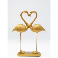 Hot Deko Figur Flamingo Love Gold 39Cm Deko & Geschenkartikel