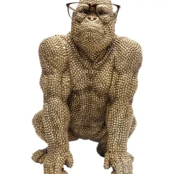 Deko Figur Gorilla Gold 46Cm Deko & Geschenkartikel