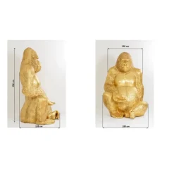 Clearance Deko Figur Gorilla Gold Xxl 249 Deko & Geschenkartikel