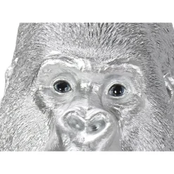 Hot Deko Figur Monkey Gorilla Side Xl Silber Matt Deko & Geschenkartikel
