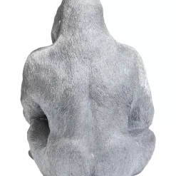 Hot Deko Figur Monkey Gorilla Side Xl Silber Matt Deko & Geschenkartikel
