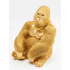 Discount Deko Figur Monkey Gorilla Side Medium Gold Deko & Geschenkartikel