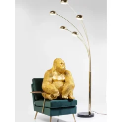 Deko Figur Monkey Gorilla Side Xl Gold Deko & Geschenkartikel