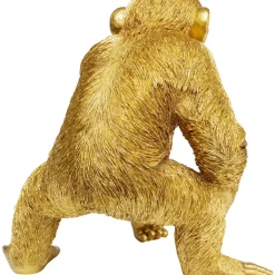 Best Deko Figur Playing Ape Gold 50 Deko & Geschenkartikel