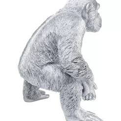 Clearance Deko Figur Playing Ape Silber 50 Deko & Geschenkartikel