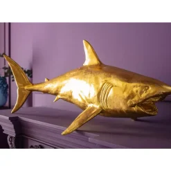Clearance Deko Figur Shark Henry Gold 106Cm Deko & Geschenkartikel