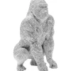 Outlet Deko Figur Shiny Gorilla Silber 46Cm Deko & Geschenkartikel