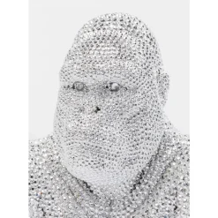 Hot Deko Figur Shiny Gorilla Silber 80Cm Deko & Geschenkartikel