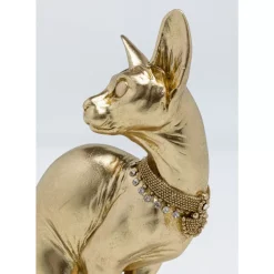 New Deko Figur Sitting Cat Audrey Gold 27Cm Deko & Geschenkartikel