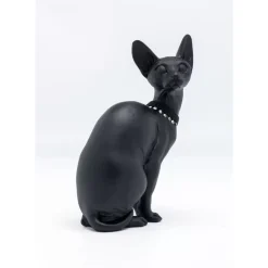 Deko Figur Sitting Cat Audrey Schwarz 27Cm Deko & Geschenkartikel