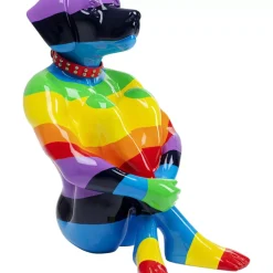 New Deko Figur Sitting Dog Rainbow 80 Deko & Geschenkartikel