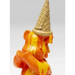 Clearance Deko Figur Sitting Gelato Bear Orange 37Cm Deko & Geschenkartikel