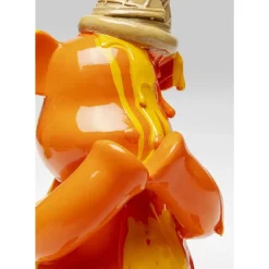 Clearance Deko Figur Sitting Gelato Bear Orange 37Cm Deko & Geschenkartikel