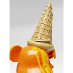 Clearance Deko Figur Sitting Gelato Bear Orange 37Cm Deko & Geschenkartikel