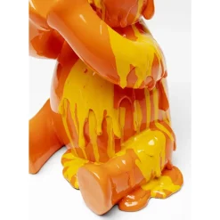 Clearance Deko Figur Sitting Gelato Bear Orange 37Cm Deko & Geschenkartikel