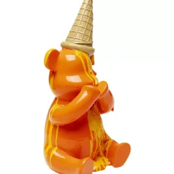 Clearance Deko Figur Sitting Gelato Bear Orange 37Cm Deko & Geschenkartikel