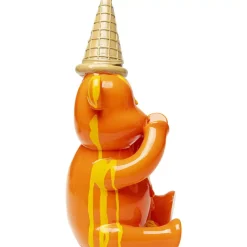 Clearance Deko Figur Sitting Gelato Bear Orange 37Cm Deko & Geschenkartikel