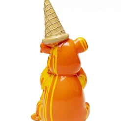 Clearance Deko Figur Sitting Gelato Bear Orange 37Cm Deko & Geschenkartikel