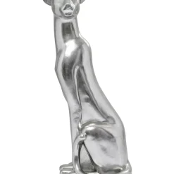 Hot Deko Figur Sitting Leopard Silber 150Cm Deko & Geschenkartikel