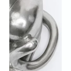 Hot Deko Figur Sitting Leopard Silber 150Cm Deko & Geschenkartikel