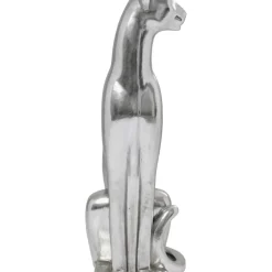 Hot Deko Figur Sitting Leopard Silber 150Cm Deko & Geschenkartikel