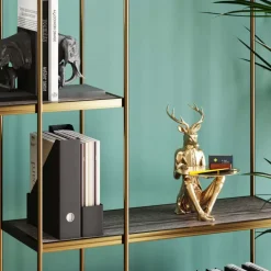 Best Deko Figur Sitting Waiter Deer 33Cm Deko & Geschenkartikel