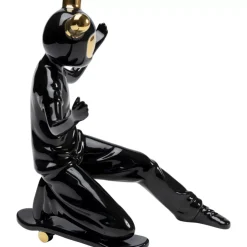 Outlet Deko Figur Skating Astronaut Schwarz 21Cm Deko & Geschenkartikel
