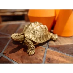 Discount Deko Figur Turtle Gold Klein Deko & Geschenkartikel