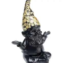 Discount Deko Figur Zwerg Meditation Schwarz Gold 19 Deko & Geschenkartikel
