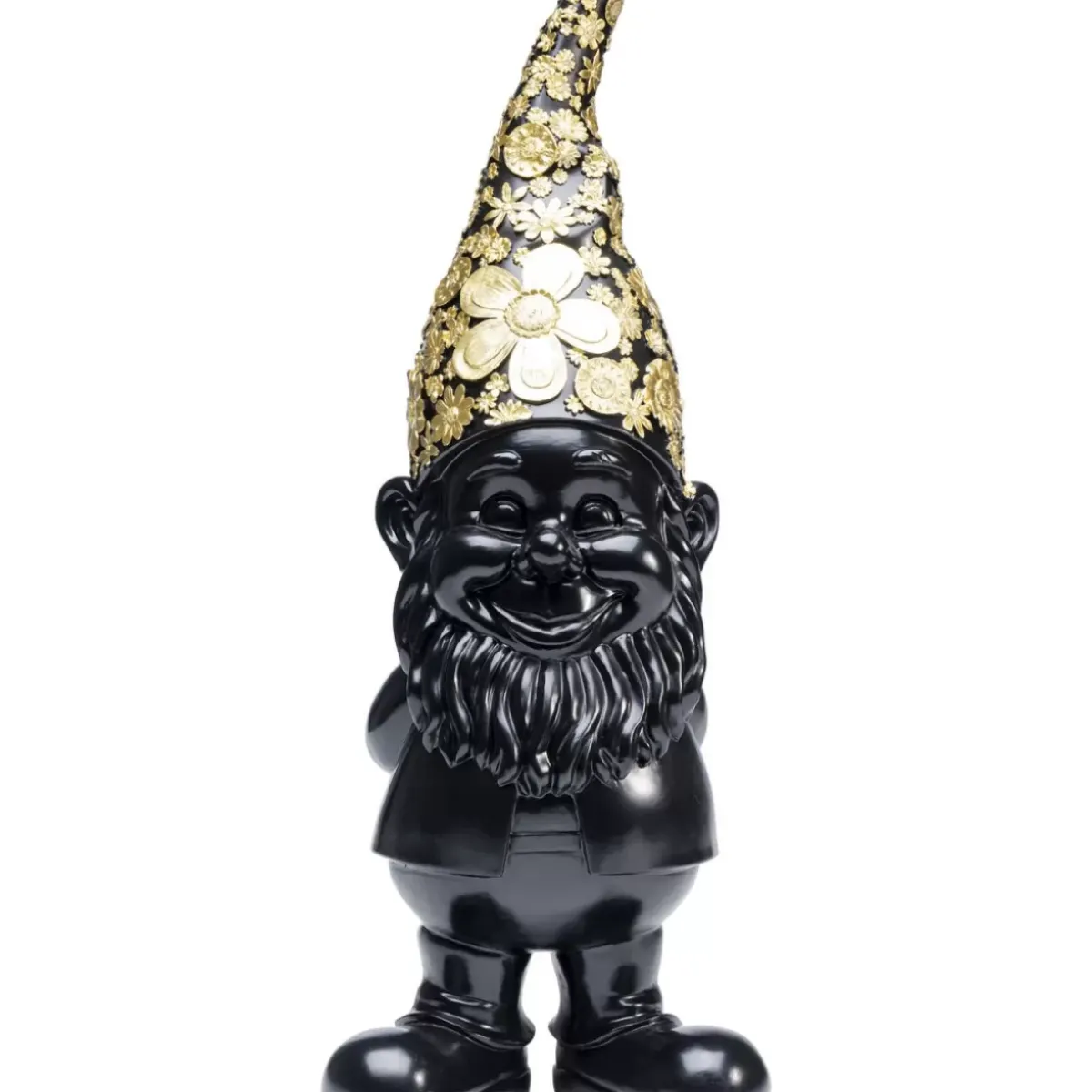 Clearance Deko Figur Zwerg Standing Schwarz Gold 61Cm Deko & Geschenkartikel