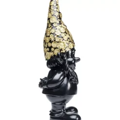 Clearance Deko Figur Zwerg Standing Schwarz Gold 61Cm Deko & Geschenkartikel